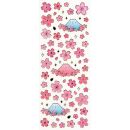 cherry blossom sticker sheet Paris transparent