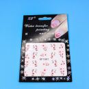 flowers white babypink water transfer sticker sheet