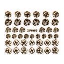 roses sticker sheet gold