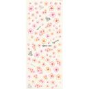 flowers spring water transfer sticker sheet pink