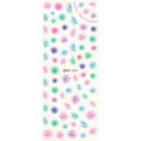 Blumen wasser transfer Stickerbogen bunt