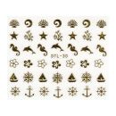 ocean sticker sheet gold DTL-30