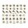 ocean sticker sheet gold DTL-30