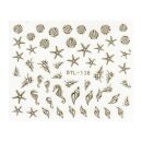 ocean sticker sheet gold DTL-138