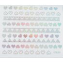 holografic sticker sheet hearts