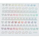 holografic sticker sheet hearts