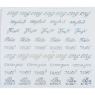 holografic sticker sheet love messages