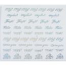 holografic sticker sheet love messages