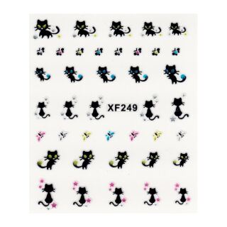Katzen Stickerbogen XF249