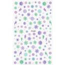 coloured snowflakes sticker sheet F269