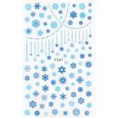 coloured snowflakes sticker sheet F267