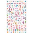 coloured mermaid sticker sheet F562