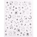 silver galaxy star sticker sheet