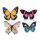 30 colorful butterfly stickers