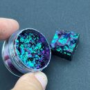 0,5g chameleon metallic flakes green