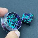 0,5g chameleon metallic flakes green