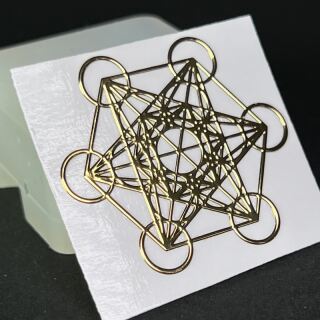 metal sticker mystic symbols gold - design 17 - metatrons cube