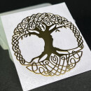 Metallsticker mystische Symbole gold - Design 28 - Baum...