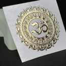 metal sticker mystic symbols gold - design 53 - ohm lotus...