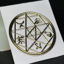 Metallsticker mystische Symbole gold - Design 58 - Pentakel