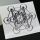 metal sticker mystic symbols silver - design 17 - metatrons cube