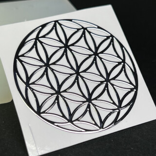Metallsticker mystische Symbole silber - Design 20 - Blume des Lebens