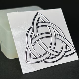 metal sticker mystic symbols silver - design 51 - triquetra