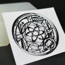 metal sticker mystic symbols silver - design 63 -...
