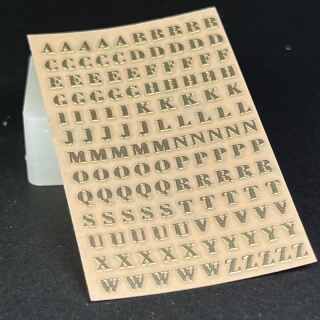 Metallsticker 3mm Buchstaben und Zahlen gold - Grossbuchstaben
