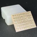 metal sticker 3mm letters and numbers gold -  numbers