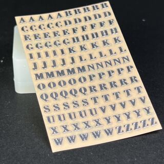 Metallsticker 3mm Buchstaben und Zahlen silber - Grossbuchstaben