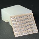 metal sticker 3mm letters and numbers silver -  numbers