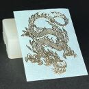 Metallsticker Tiere gold - asiatischer Drache