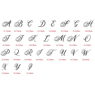 Metallsticker Initial A silber 2cm