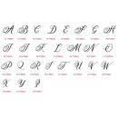 metal sticker initial A silver