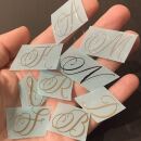 Metallsticker Initial A silber 2cm