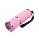 UV Tachenlampe 9 LED rosa
