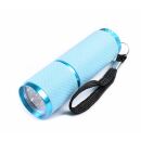 UV Tachenlampe 9 LED blau