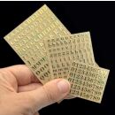 metal sticker 5mm letters and numbers gold