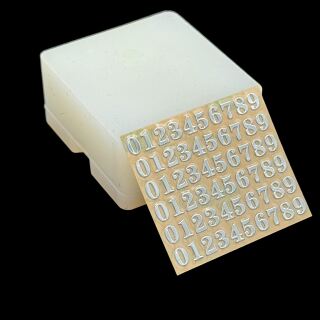 Metallsticker 5mm Buchstaben und Zahlen silber - Zahlen