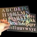 holographic letter stickers 25mm