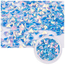 3D Diamant Pailetten irisierend blau