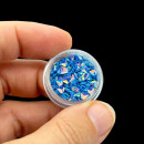 3D diamond sequins iridescent blue