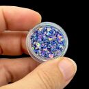 3D Diamant Pailetten irisierend violett