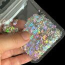 silver holografic letters