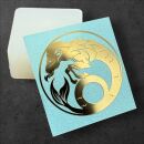 metal sticker zodiac sign capricorn gold