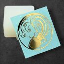 metal sticker zodiac sign aquarius gold