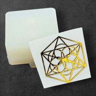 metal sticker mystic symbols gold - design 2 - seed of life