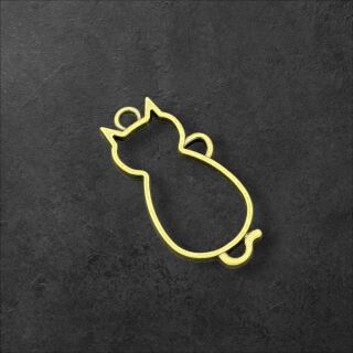 metal frame sitting cat antique bronze