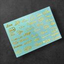 metal sticker mini messages gold - design 3